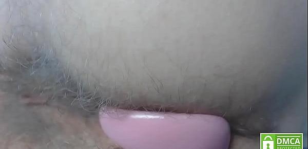  30 mins close up hairy asshole teasing with anal beads inside